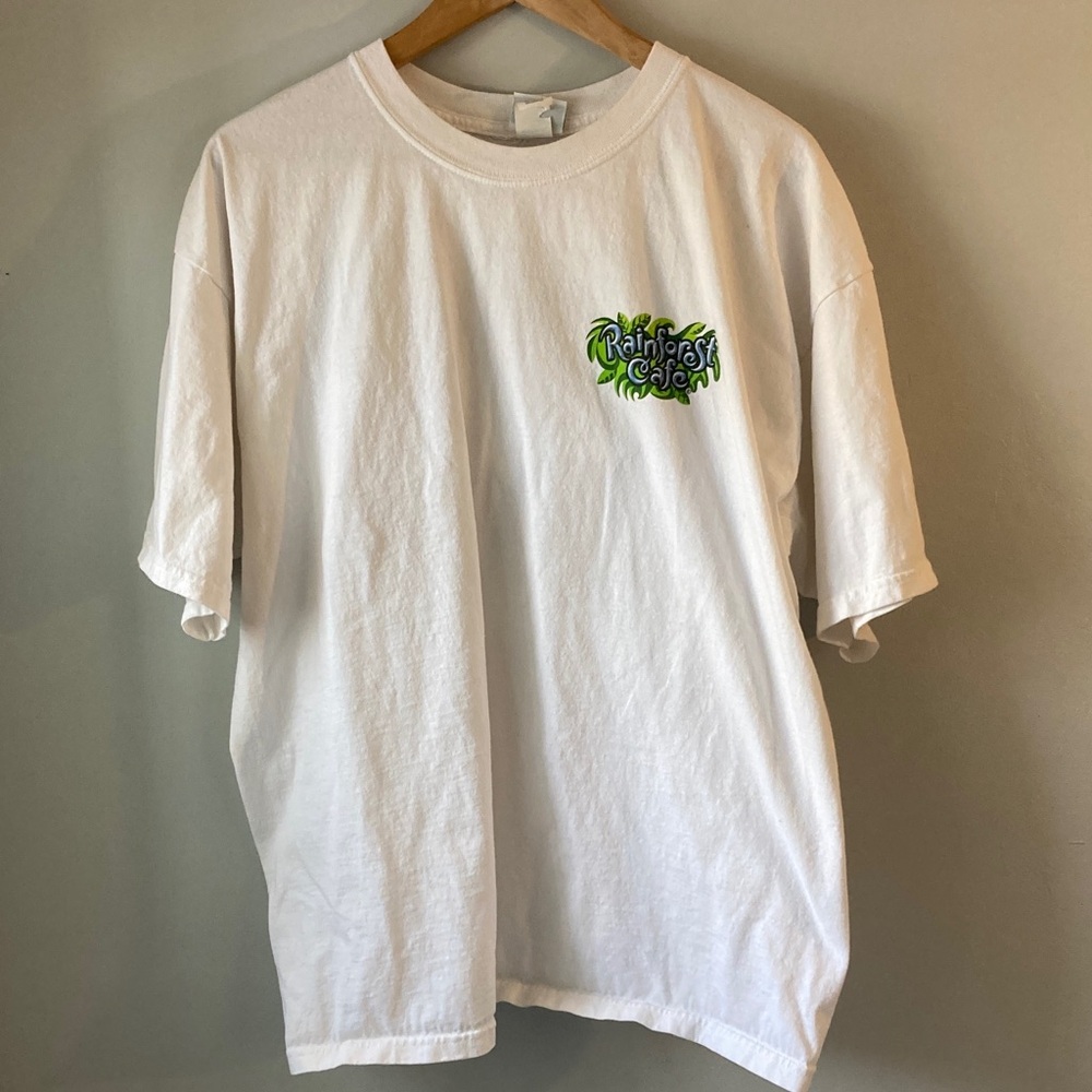 RAINFOREST White Tee with Green Logo